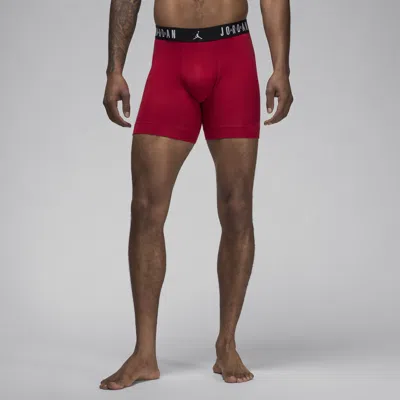 Jordan Men's  Flight Cotton Core Boxer Briefs (3-pack) In Red