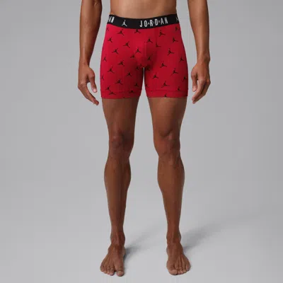 Jordan Men's  Flight Cotton Essentials Boxer Briefs (3-pack) In Red
