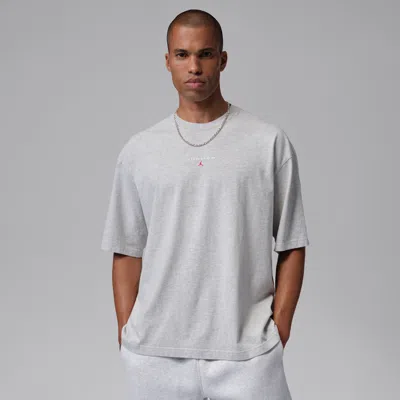 Jordan Mens Flight Essential 96 Oversize Pch Ss Crew In Gray
