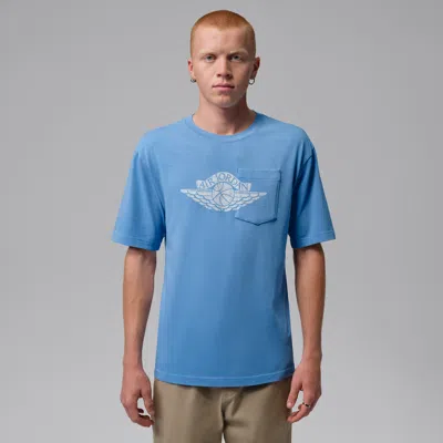 Jordan Men's  Flight Essentials Pocket T-shirt In Blue