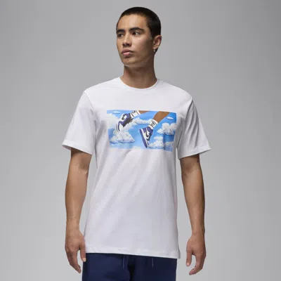 Jordan Men's  Flight Essentials T-shirt In White/navy
