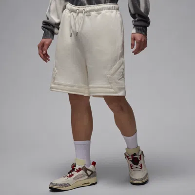 Jordan Men's  Flight Fleece Diamond Shorts In White