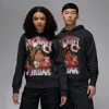 Jordan Mens  Flight Graphic Fleece Pullover In Black
