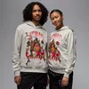Jordan Mens  Flight Graphic Fleece Pullover In Grey