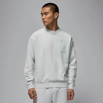 Jordan Men's  Flight Fleece "lny" Pullover Crew-neck Sweater In Grey