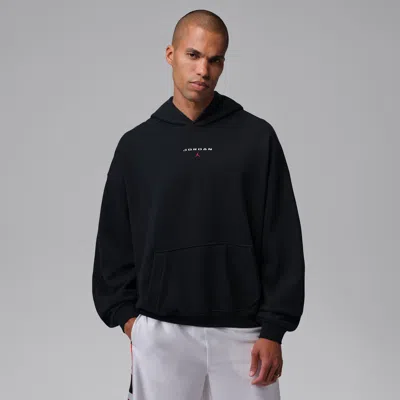 Jordan Men's  Flight Fleece Oversized Pullover Hoodie In Black