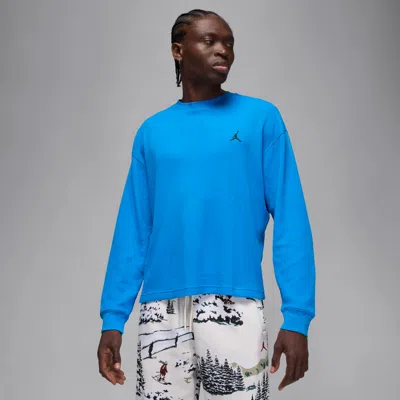 Jordan Men's  Flight Mountainside Long-sleeve Waffle Shirt In Blue