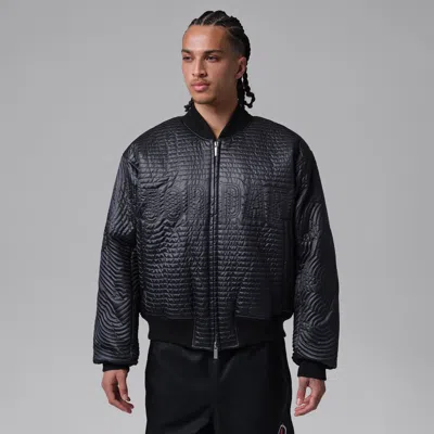 Jordan Men's  Flight Nylon Varsity Jacket In Black