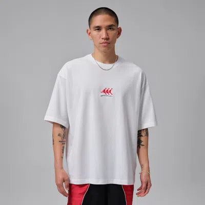 Jordan Mj Flight Oversize Short Sleeve Graphic T-shirt In White