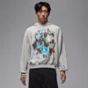 Jordan Men's  Flight Oversized Pullover Hoodie In Gray