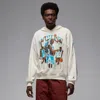 Jordan Men's  Flight Oversized Pullover Hoodie In White