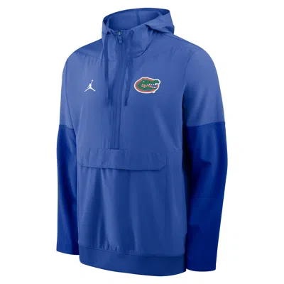Jordan Men's Florida Anorak  Brand College 1/2-zip Hooded Jacket In Blue