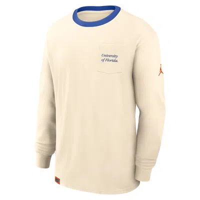 Jordan Men's Florida Athletic Prep Max90 Pocket Logo  Brand College Long-sleeve T-shirt In Brown