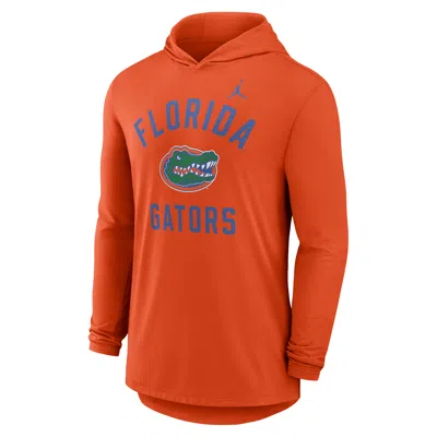 Jordan Men's Florida Campus Arch  Brand Dri-fit College Long-sleeve Hooded T-shirt In Orange