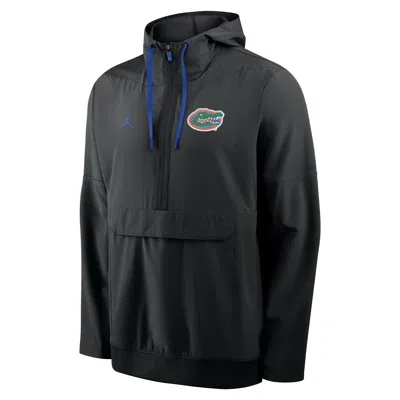 Jordan Men's Florida Sideline Anorak  Brand College 1/2-zip Hooded Jacket In Black