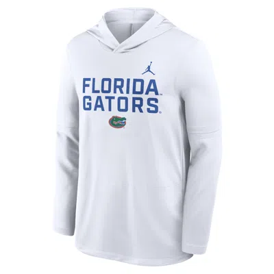 Jordan Men's Florida Sideline  Brand Dri-fit College Long-sleeve Hooded Top In White