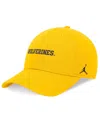Jordan Michigan Wolverines On-field Club Nike Unisex Dri-fit College Adjustable Hat In Gold