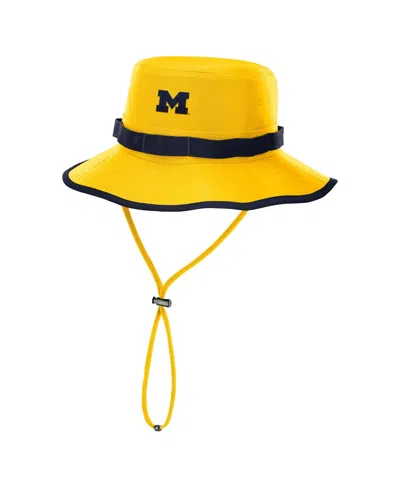 Jordan Men's Gold Michigan Wolverines 2026 Sideline Apex Boonie Bucket Hat In Yellow