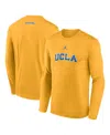 Jordan Men's Gold Ucla Bruins On-court Basketball Shootaround Performance Long Sleeve T-shirt In Yellow