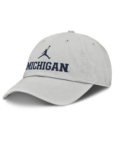Jordan Men's Gray Michigan Wolverines 2025 On-field Gameday Club Adjustable Hat