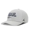 Jordan Men's Gray Michigan Wolverines 2025 Sideline Dust Pinched Rise Adjustable Hat In Gray