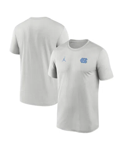 Jordan Men's Gray North Carolina Tar Heels 2025 Sideline Small Logo Legend Performance T-shirt