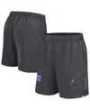 Jordan Men's Gray North Carolina Tar Heels Primetime Woven Victory Performance Shorts In Black