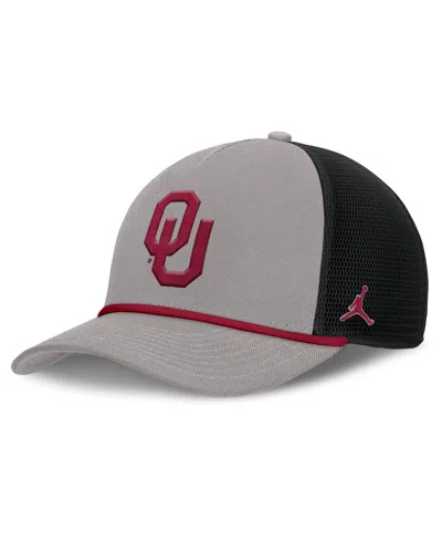 Jordan Men's Gray Oklahoma Sooners Rise Primetime Trucker Adjustable Hat