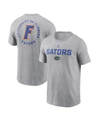 Jordan Men's Heather Gray Florida Gators Campus 2-hit T-shirt