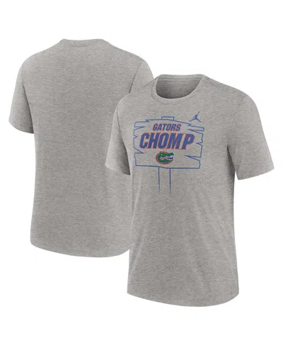 Jordan Men's Heather Gray Florida Gators Campus Local Tri-blend T-shirt