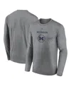 Jordan Men's Heather Gray Michigan Wolverines 2024 On-court Basketball Practice Legend Performance Long Sle In Heather Gray