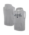 Jordan Men's Michigan Sideline  Brand Dri-fit College Sleeveless Pullover Hoodie In Gray