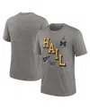 Jordan Men's Heather Gray Michigan Wolverines Blitz Roll Call Tri-blend T-shirt In Heather Gray