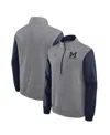 Jordan Men's Heather Gray Michigan Wolverines Club Fleece Half-zip Pullover Sweatshirt In Brown