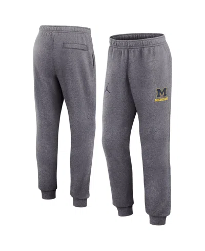 Jordan Men's Heather Gray Michigan Wolverines Primetime Club Fleece Jogger Pants
