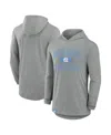 Jordan North Carolina Tar Heels Blitz Nike Men's Dri-fit College Long-sleeve Hooded T-shirt In Heather Gray