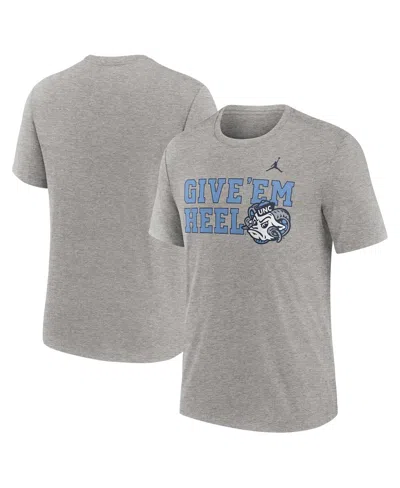 Jordan Men's Heather Gray North Carolina Tar Heels Campus Local Tri-blend T-shirt
