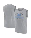 Jordan Men's Heather Gray North Carolina Tar Heels Primetime Legend Lock Up Performance Muscle Tank Top In Heather Gray