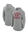 Jordan Men's Heather Gray Oklahoma Sooners Blitz Hoodie Long Sleeve T-shirt In Heather Gray