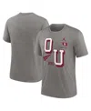 Jordan Men's Heather Gray Oklahoma Sooners Blitz Roll Call Tri-blend T-shirt In Heather Gray