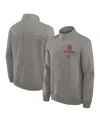 Jordan Men's Heather Gray Oklahoma Sooners Primetime Club Half-zip Sweatshirt In Heather Gray
