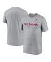 Jordan Men's Heather Gray Oklahoma Sooners Primetime Legend Wordmark T-shirt In Heather Gray