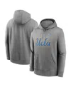 Jordan Men's Heather Gray Ucla Bruins Primetime Evergreen Club Fleece Pullover Hoodie In Heather Gray