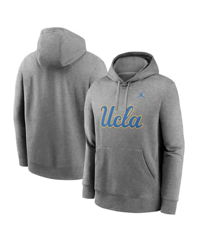Jordan Men's Heather Gray Ucla Bruins Primetime Evergreen Club Fleece Pullover Hoodie