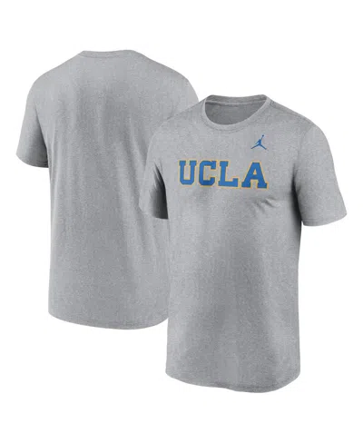 Jordan Men's Heather Gray Ucla Bruins Primetime Legend Wordmark T-shirt