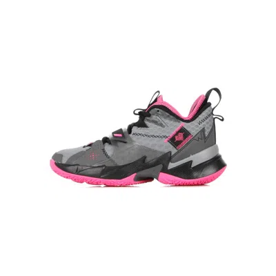 Jordan Men's High Shoe "why Not?" Zero.3 X Russell Westbrook In Particle Grey/pink Blast/black/iron Grey