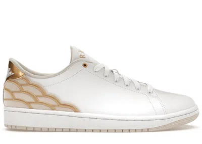 Pre-owned Jordan Men's  1 Centre Court Sneakers In White/gold