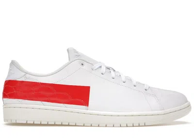 Pre-owned Jordan Men's  1 Centre Court Sneakers In White/university Red