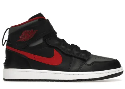 Pre-owned Jordan Men's  1 High Flyease Gym Red Sneakers In Black/smoke Grey/white