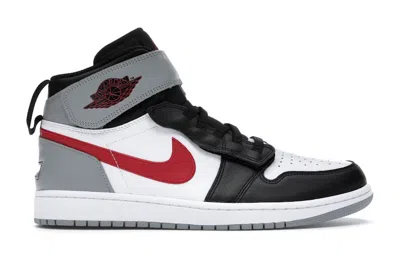 Pre-owned Jordan Men's  1 High Flyease Gym Red Sneakers In Black/white/particle Grey